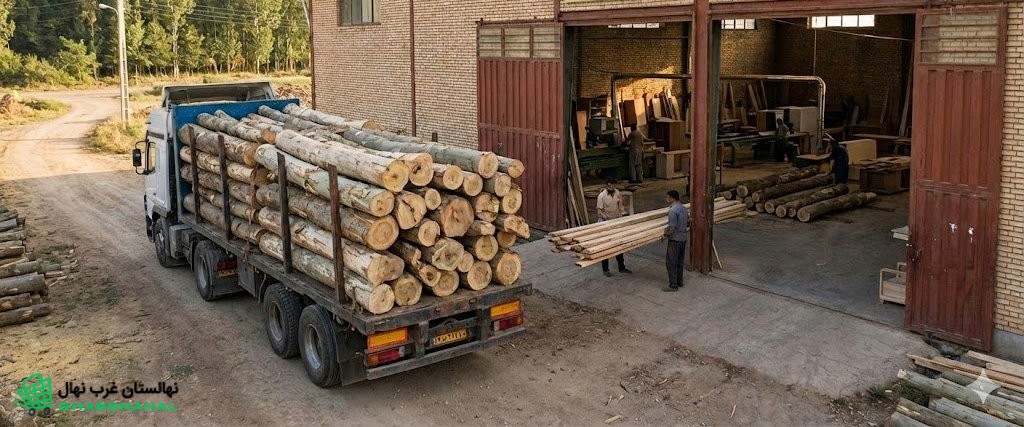 📦 بازار فروش چوب درخت صنوبر