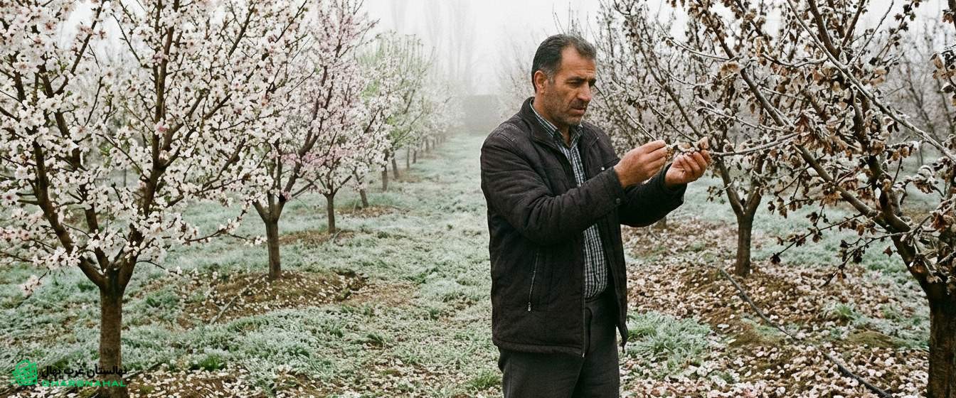 تأثیر سرمای بهاره بر گل‌دهی ارقام مختلف نهال بادام