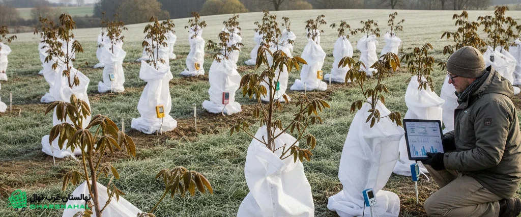 بررسی حساسیت نهال (درخت) گردو به یخبندان بهاره ❄️