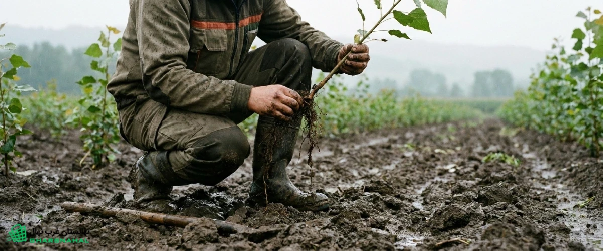 بررسی سازگاری نهال صنوبر با خاک‌های مرطوب 🌳💧