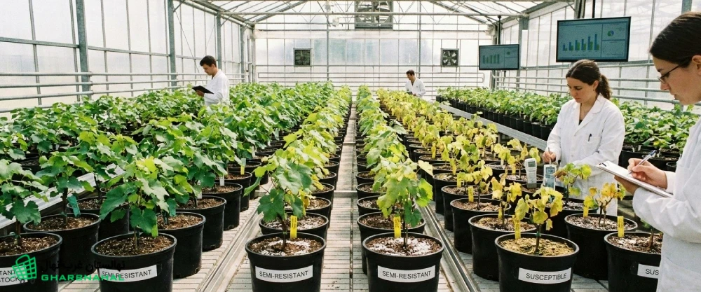 بررسی اثر نوع پایه بر مقاومت نهال انگور به شوری خاک 🍇